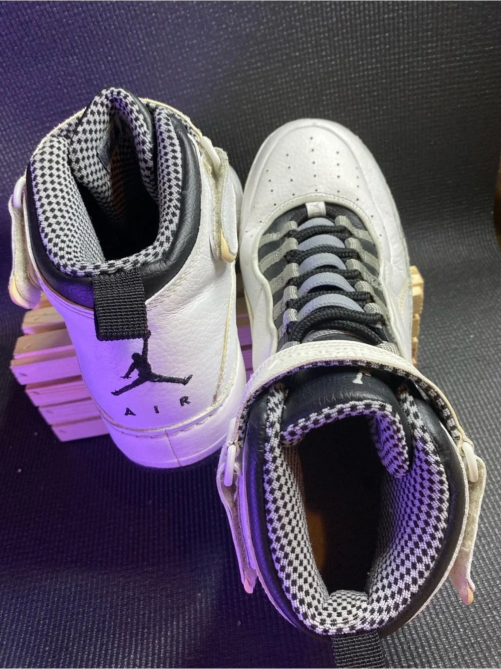 Jordan Men's White and Black High-Top Sneakers
